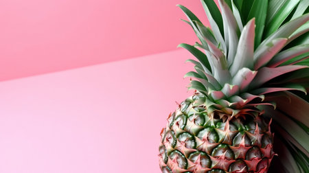 Pineapple on pastel pink summer concept, nature, fruits & vegetablesの素材