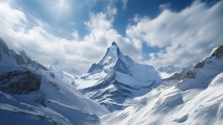 The famous mountain matterhorn peak, nature, mountainsの素材