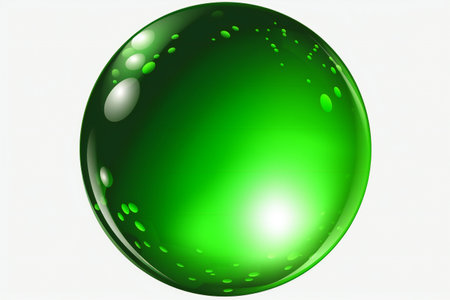 Green ball on transparent background high quality, business, objectsの素材