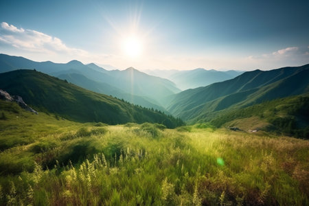 High mountain in morning time beautiful natural land, nature, mountainsの素材