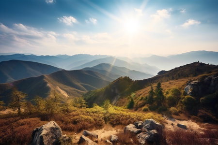 High mountain in morning time beautiful natural land, nature, mountainsの素材