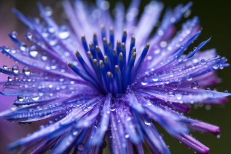 Macro of blue flower aster, nature, flowers & gardensの素材
