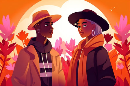 Best friends on couple valentines day, abstract, loveの素材