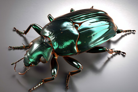 Metallic green scarab beetle high quality, animals, insectsの素材