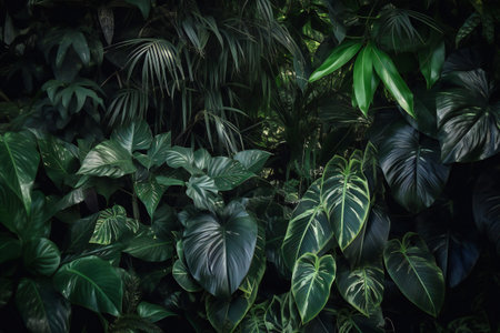 Tropical foliage texture high quality, nature, plants and treesの素材
