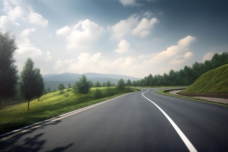 Curvy road windy road high, travel, destination scenicsの素材
