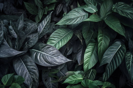Tropical foliage texture high quality, nature, plants and treesの素材
