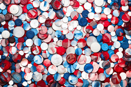 Red white and blue vote buttons background, abstract, colorsの素材