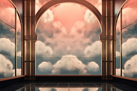 Realistic cloudy atmosphere, arts & architecture, indoorの素材