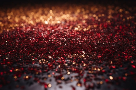 Background of red gold and black glitter light, abstract, backgroundsの素材