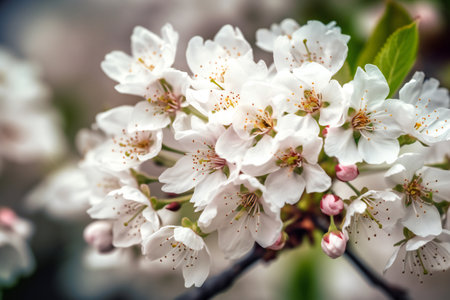 cherry blossom in spring time, shallow depth of field.の素材