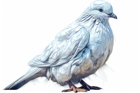 White dove isolated on transparent background, animals, birdsの素材