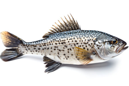 Sea fish isolated on white background, animals, marine lifeの素材