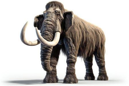 Woolly mammoth, prehistoric, digital illustration artwork, animals, wildlifeの素材
