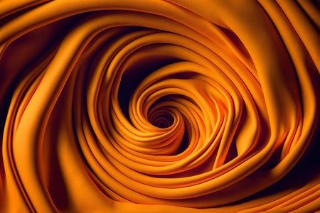 Texture of the fabric swirling in a whirlpool orange, abstract, backgroundsの素材