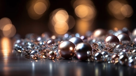 Shining and darkness defocused pearl glitter and winter, abstract, backgroundsの素材