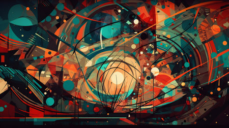 Illustration concept schizophrenia, abstract, colorsの素材