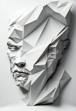 White creased poster texture, creative digital illustration, abstract, texturesの素材