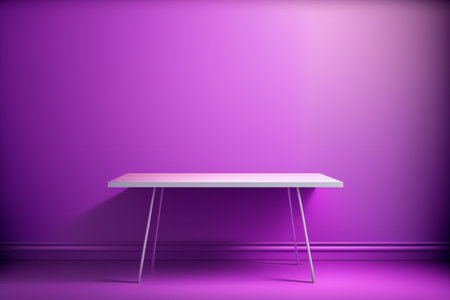 Vivid purple color studio table room back, arts & architecture, indoorの素材