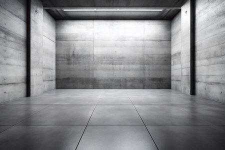Gray concrete wall  texture background, arts & architecture, indoorの素材