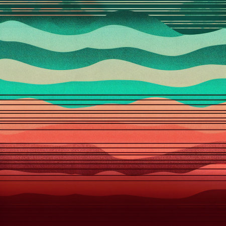 Horizontal colorful  wave background, abstract, backgroundsの素材