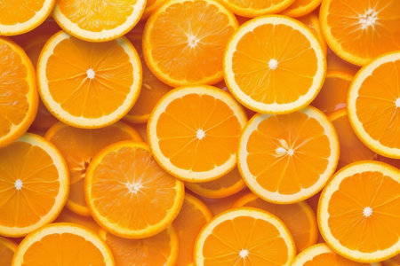 Background of orange slices, nature, fruits & vegetablesの素材