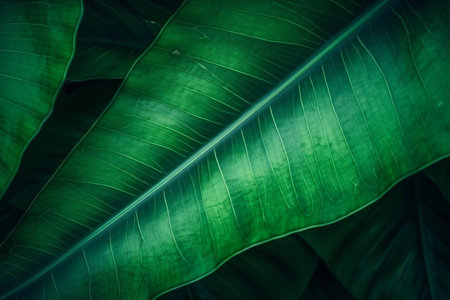 Green leaf texture nature tropical background, nature, plants and treesの素材