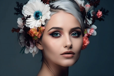 Digital painting beautiful bride wedding makeup, people, cosmetic & makeupの素材