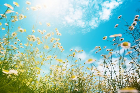 Beautiful blurred spring background nature with bloom, nature, landscapesの素材