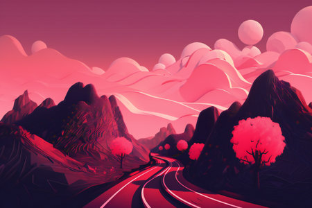 Road to love avant garde art style, abstract, loveの素材