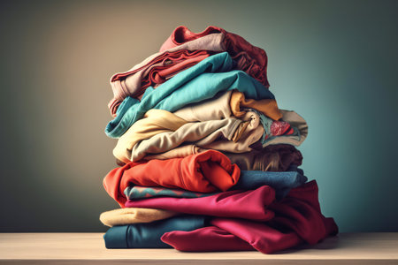Stack of clothes art deco style, clothing & accessoriesの素材