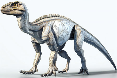 Dinosaur tyrannosaurus on white background, animals, reptiles & amphibiansの素材