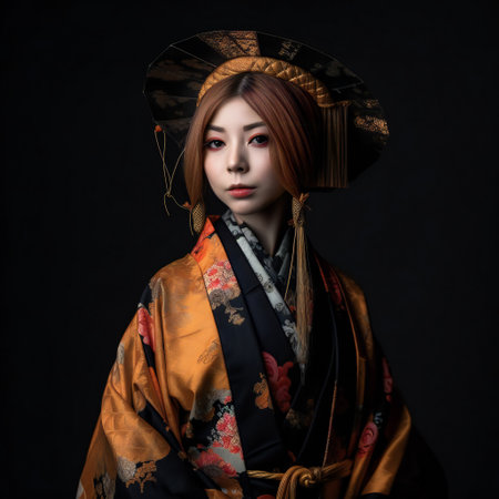 Digital painting portrait of anime cosplay girl, people, activeの素材