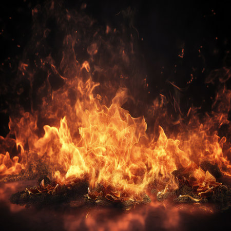 Beautiful stylish fire flames, abstract, backgroundsの素材