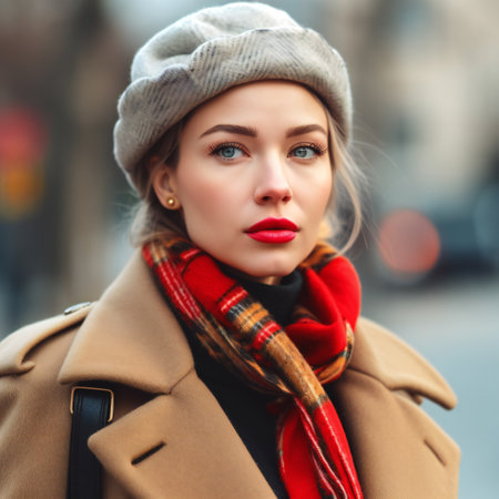 Digital painting outdoor close up portrait of fashion girl, people, portraitsの素材