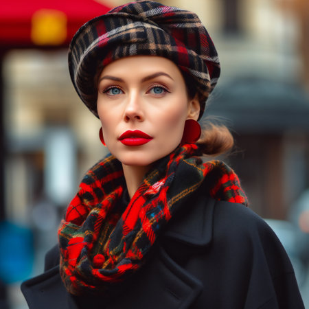 Digital painting outdoor close up portrait of fashion girl, people, portraitsの素材