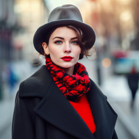 Digital painting outdoor close up portrait of fashion girl, people, portraitsの素材