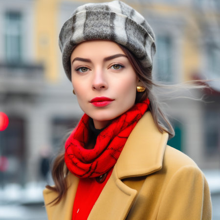 Digital painting outdoor close up portrait of fashion girl, people, portraitsの素材