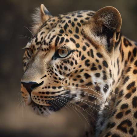 Leopard portrait, digital illustration artwork, animals, wildlifeの素材