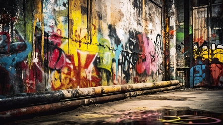 Grunge colorful background street art style, abstract, colorsの素材