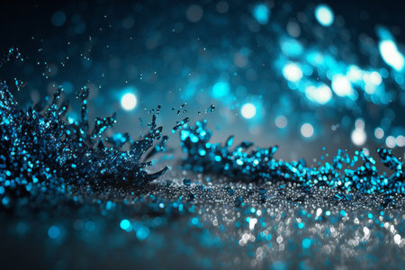 Background of glitter blue lights silver , abstract, backgroundsの素材