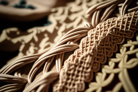 Closeup the textures a fabric made with beige macra, abstract, texturesの素材