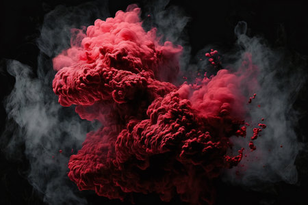 Red smoke on dark background, abstract, backgroundsの素材