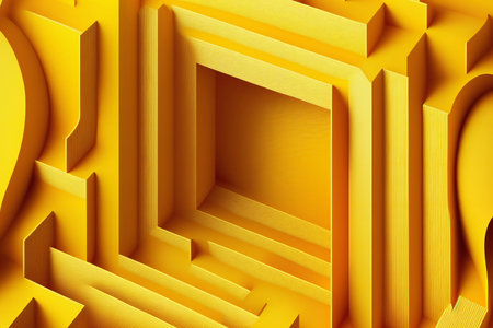 Efect bright colorful yellow folded paper , abstract, backgroundsの素材