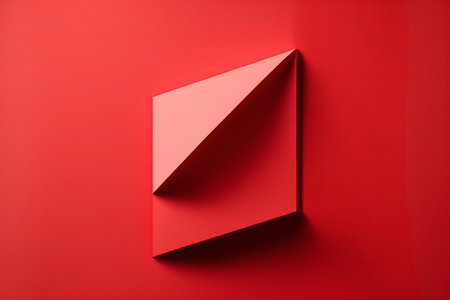 Minimalistic made red paper, abstract, backgroundsの素材