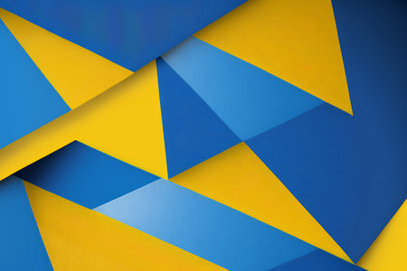 Blue yellow geometric colorful pattern, abstract, colorsの素材