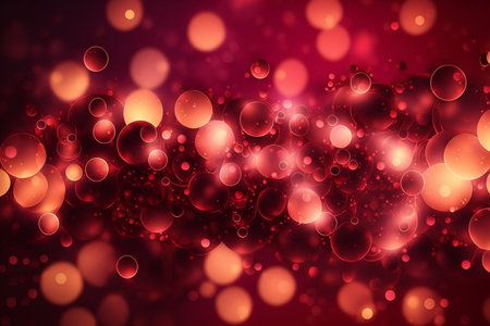 Red bokeh circles beautiful background, abstract, backgroundsの素材