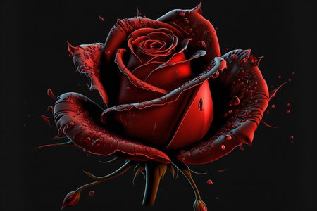 Red rose isolated, abstract background, nature, flowers & gardensの素材