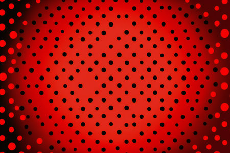 Modern red and crimson pop art with halftone, retroの素材