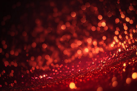 Red glitter lights, creative digital illustration, abstract, backgroundsの素材